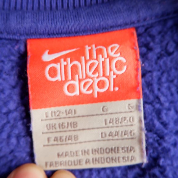 NIKE ATHLETIC DEPT Purple 1/2 Zip Sweatshirt - Picture 4 of 5